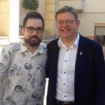 Miguel Herrero Herrero, director del festival con Ximo Puig, Presidente de la Generalitat Valenciana en el Ayuntamiento de Sax