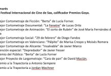Palmarés del 19 Festival Internacional de Cine de Sax